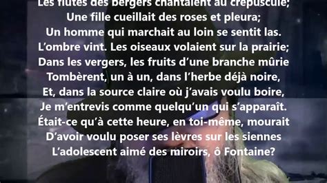 L Allusion Narcisse Henri De R Gnier Lu Par Yvon Jean Youtube