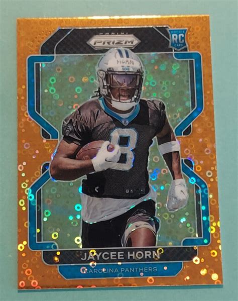 Panini Prizm Jaycee Horn Orange Disco Prizm Rookie Rc