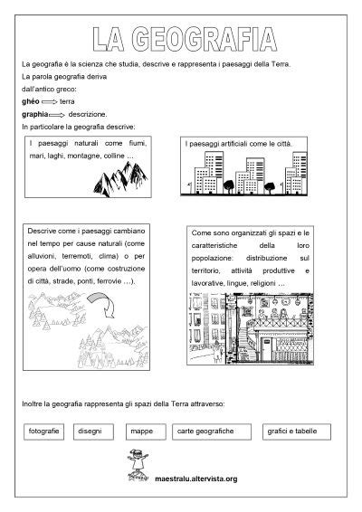 Il Geografo E I Suoi Aiutanti Schede Didattiche
