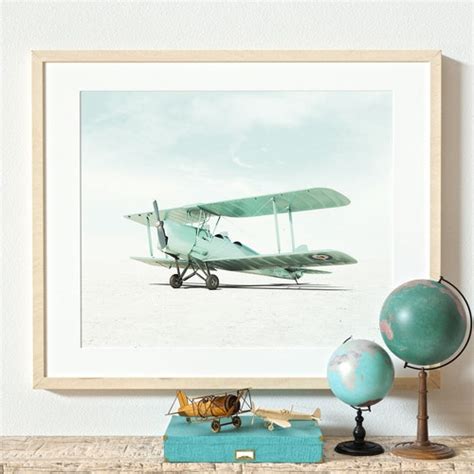 Vintage Airplane Nursery Decor Printable Art The Crown Etsy