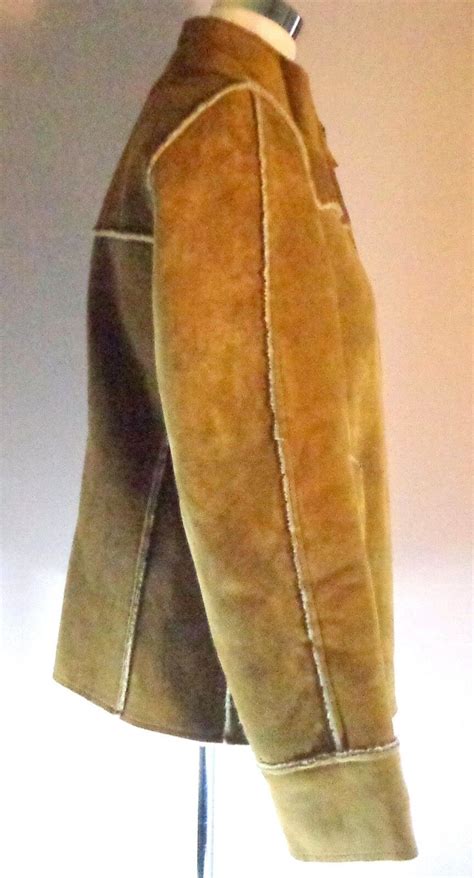 Gap Genuine Leather Jacket Sherpa Lined Womens Size M Gem