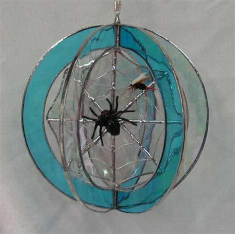 Spider In A Web Whirl Stained Glass By Serendipityglasswrks 4500