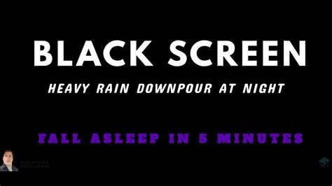 10 Hours Of Heavy Rain Sounds No Thunder Black Screen Rain Sounds For