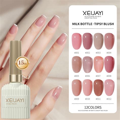 Xeijayi Color Ml Ice Translucent Nude Pink Gel Nail Polish Get A Semi Permanent Manicure In