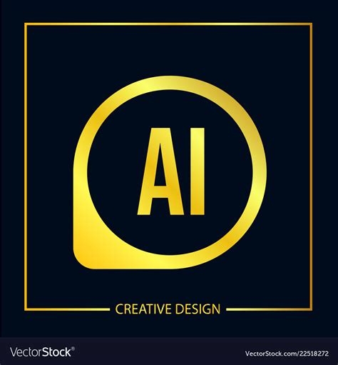 Initial Letter Ai Logo Template Design Royalty Free Vector