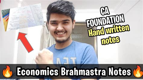 CA Foundation Brahmastra Notes For Economics YouTube