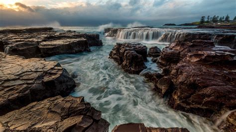 Clouds Coast Nature Australia Sunset Rocks Landscape Horizon