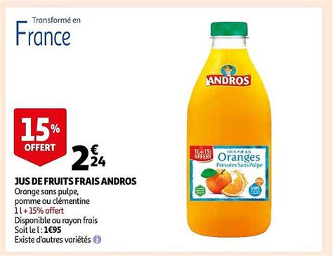 Promo Jus De Fruits Frais Andros Chez Auchan Icatalogue Fr