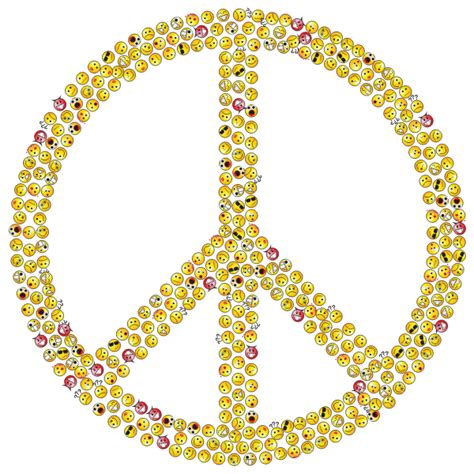 Peace Sign Smileys Free Svg