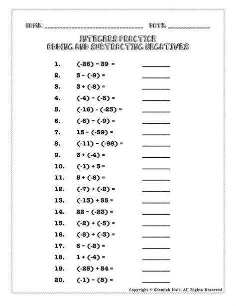 Grade 8 Mathematics Integers