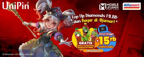 Unipin Top Up Diamonds Mlbb Di Unipin Dan Bayar Di Alfamart Gratis