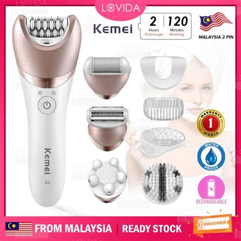 Lovida Malaysia Kemei In Epilator Man Women Lady Body Hair Electric