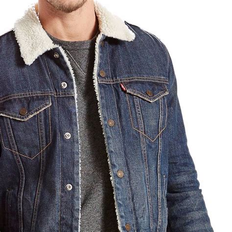 Blouson En Jean Levis Homme Sherpa Trucker Doublé Et Fourré