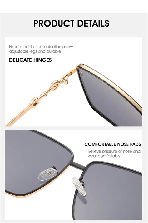 Mejores 2a687 2022 New Sunglasses Unique Oversized Plastic Metal Design