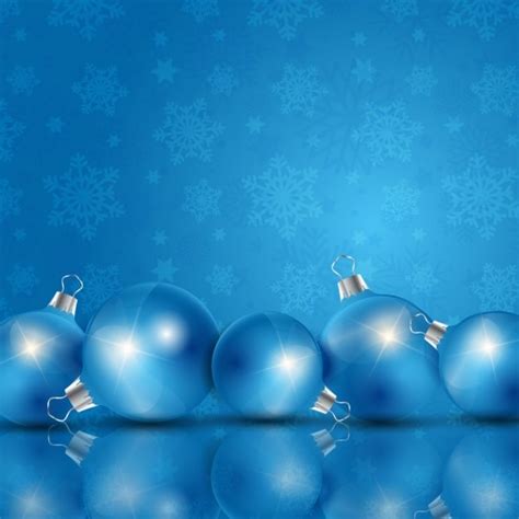 Fundo azul do Natal bolas Vetor Grátis