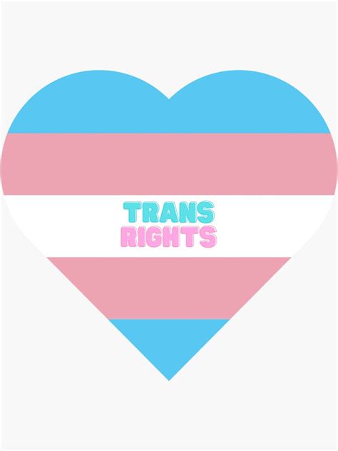 Trans Rights Pride Heart Sticker For Sale By Alluresdelights Redbubble