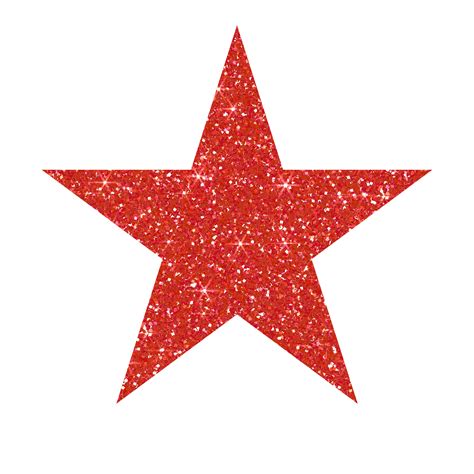 Red Star Glitter On Transparent Background 27296764 Png