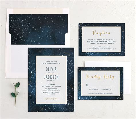 Starry night wedding invitations – Artofit