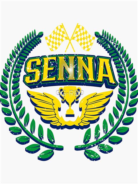 Ayrton Senna Legendary Sticker For Sale By GG RED Redbubble