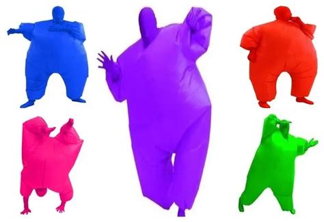 Adult Chub Suit Inflatable Blow Up Color Full Body Costume Jumpsuit 5 Colors