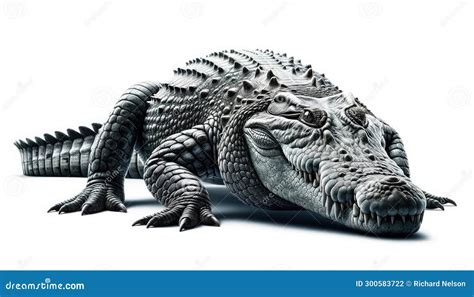 Realistic Crocodile Illustration Stock Illustration - Illustration of isolated, teeth: 300583722