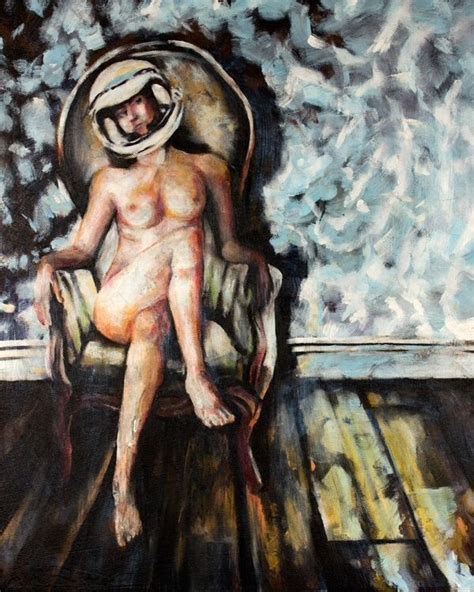 Astro Girl By Aaron Bir Art Painting Portrait Astronaut Woman