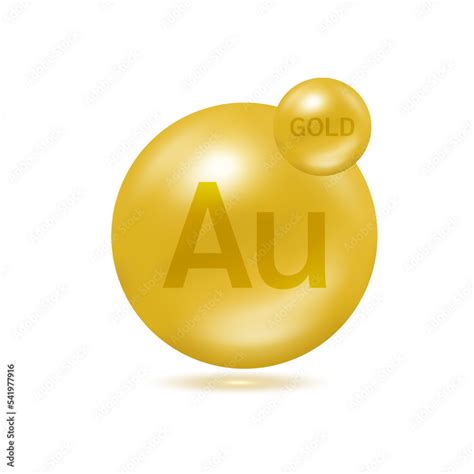 Gold Molecule Models Ecology And Biochemistry Concept Isolated