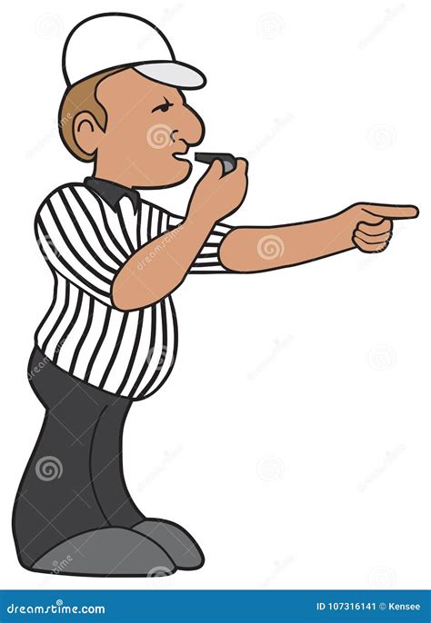 Cartoon Referee Stock Vector Illustration Of Judging 107316141