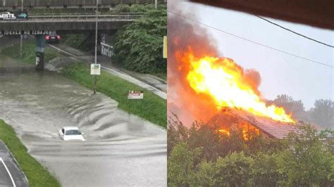 Video Tu A I Poplave Pogodile Sjeverozapad Hrvatske Auti Zapeli U