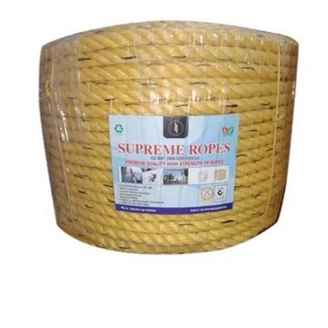 Yellow Polypropylene Industrial Rope 110 M 6 Mm At Rs 115 Kilogram In