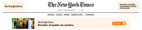 The New York Times En Español Feb 2017