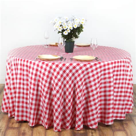 Perfect Picnic Inspired Checkered 70 Round Polyester Tablecloths