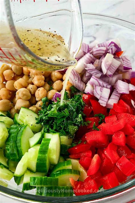 Simple Chickpea Salad Recipe Deliciously Home Cooked