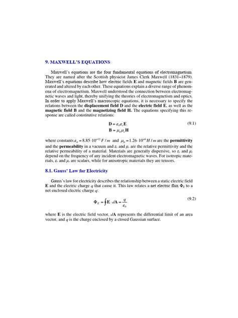 Maxwells Equations | PDF | Maxwell's Equations | Electromagnetic Induction