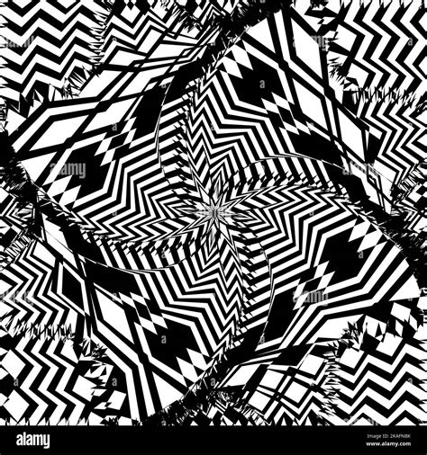 Abstract Twisted Black And White Background Optical Illusion Of Distorted Surface Twisted