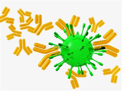 Antibodies Immunoglobulins Scientific Background 3d Rendering Stock