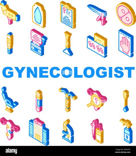 Gynecologist Treatment Collection Icons Set Vector Illustration Stock Vector Image And Art Alamy