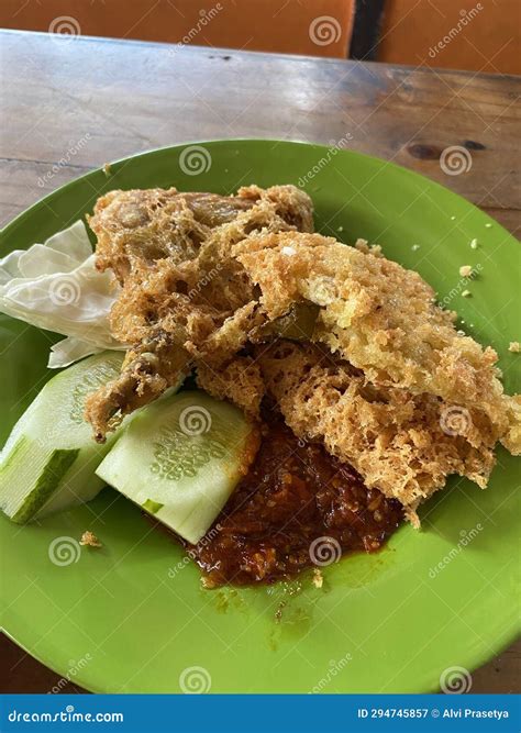 Crispy Fried Chicken with Cucumber, Sauce and Cabbage. Stock Image - Image of breakfast, snack ...