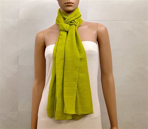 Green Scarf Women Plain Scarves For Women Summer Scarf Fashion Etsy