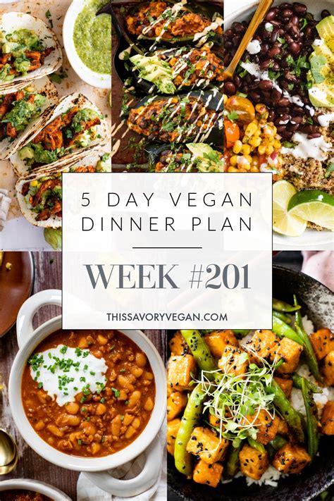 Weekly Vegan Dinner Plan 201 This Savory Vegan