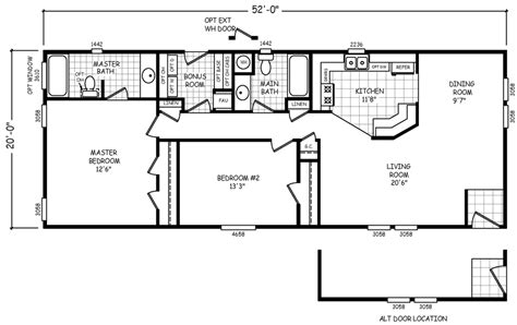 20 Wide Mobile Homes Floor Plans Floorplans Click