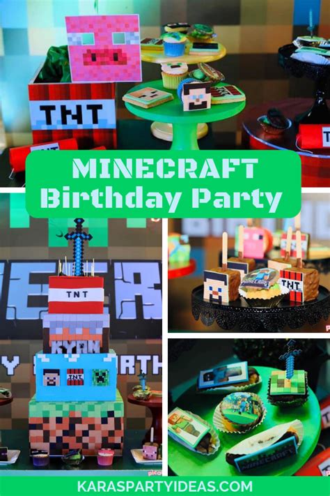 Kara S Party Ideas Minecraft Birthday Party Kara S Party Ideas