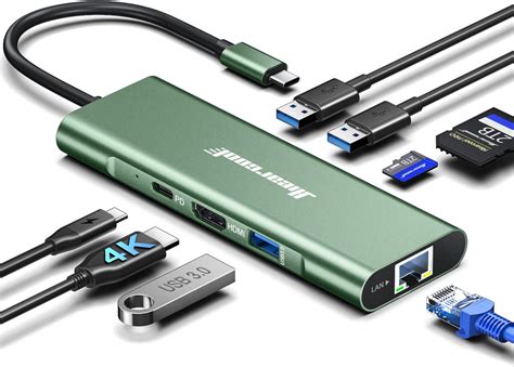 Hiearcool Usb C Hub In Usb C Hub Multi Port Adapter With Gigabit