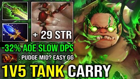 NEW 1v5 Carry Pudge Guide 32 AoE Slow First Item Scepter With Insane