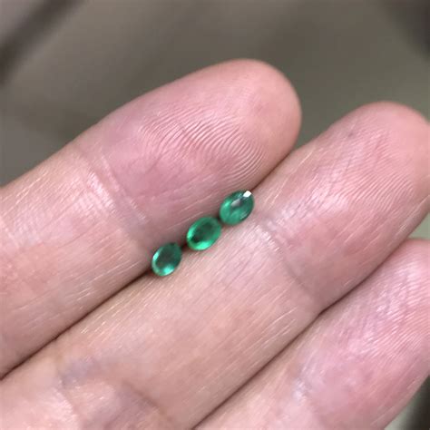 Piedras Preciosas Sueltas De Esmeralda Real De Corte Ovalado 3mm X 4mm