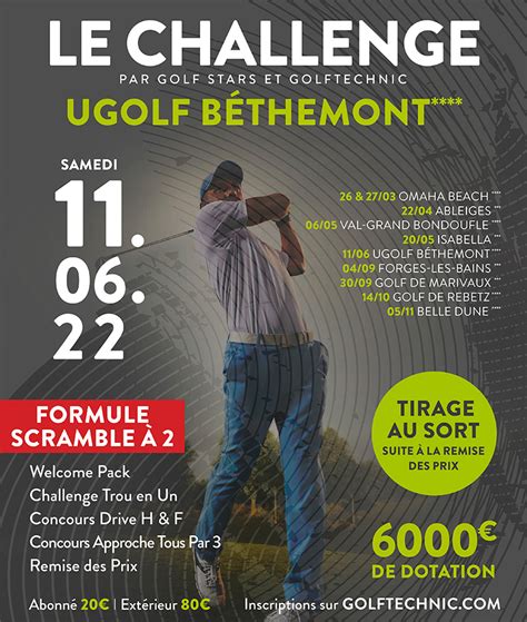 LE Challenge 2022 Scramble à 2 au UGolf Béthemont le 11 06