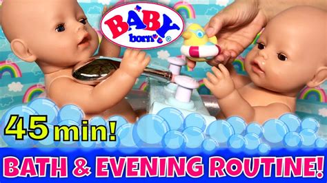 Baby Born Bath Time Evening Routine 45 MINUTES Of Baby Born Doll