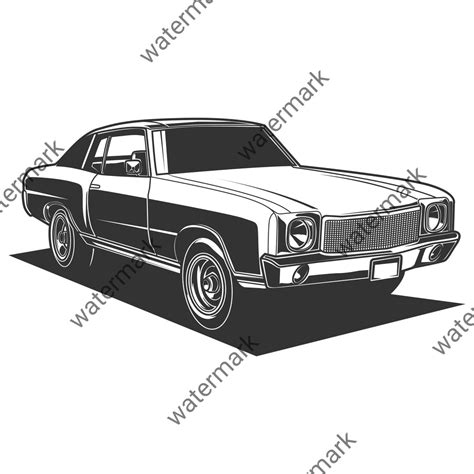 Car Chevy Chevrolet Monte Carlo Png Illustration Vector Silhouette