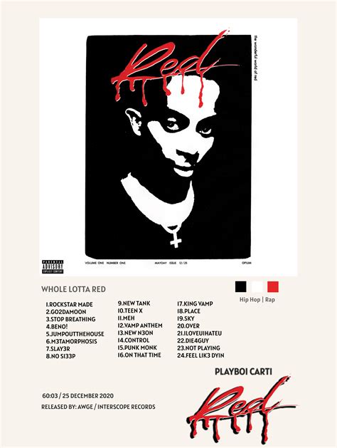 PLAYBOI CARTI - WHOLE LOTTA RED – CulturedPrint