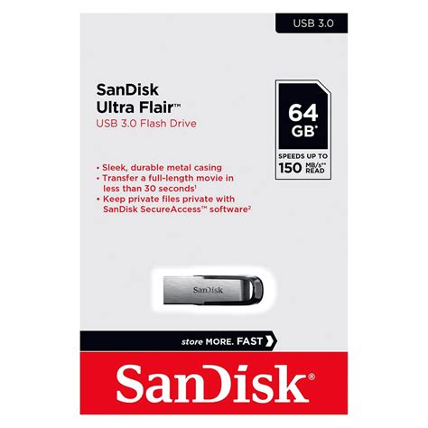 Sandisk Ultra Flair Usb 30 Flash Drive 64gb Autoplay